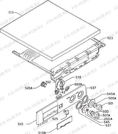 Взрыв-схема стиральной машины Zanussi FJ1104 - Схема узла Command panel 037